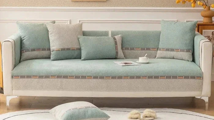 Vintage Kaymaz Tabanlı Koltuk Örtüsü Seti